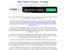 Tablet Screenshot of ellisgenealogy.com